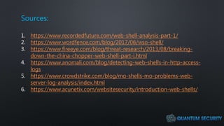 Threat Hunting Web Shells Using Splunk | PPTX