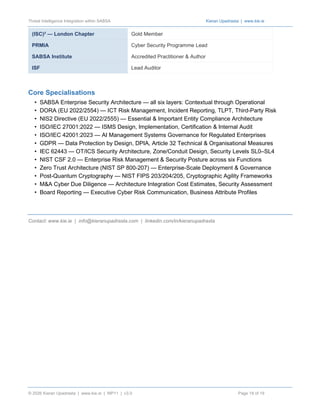 Integrating Threat Intelligence into SABSA Security Architecture for ...