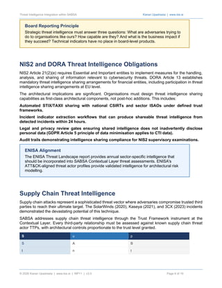 Integrating Threat Intelligence into SABSA Security Architecture for ...