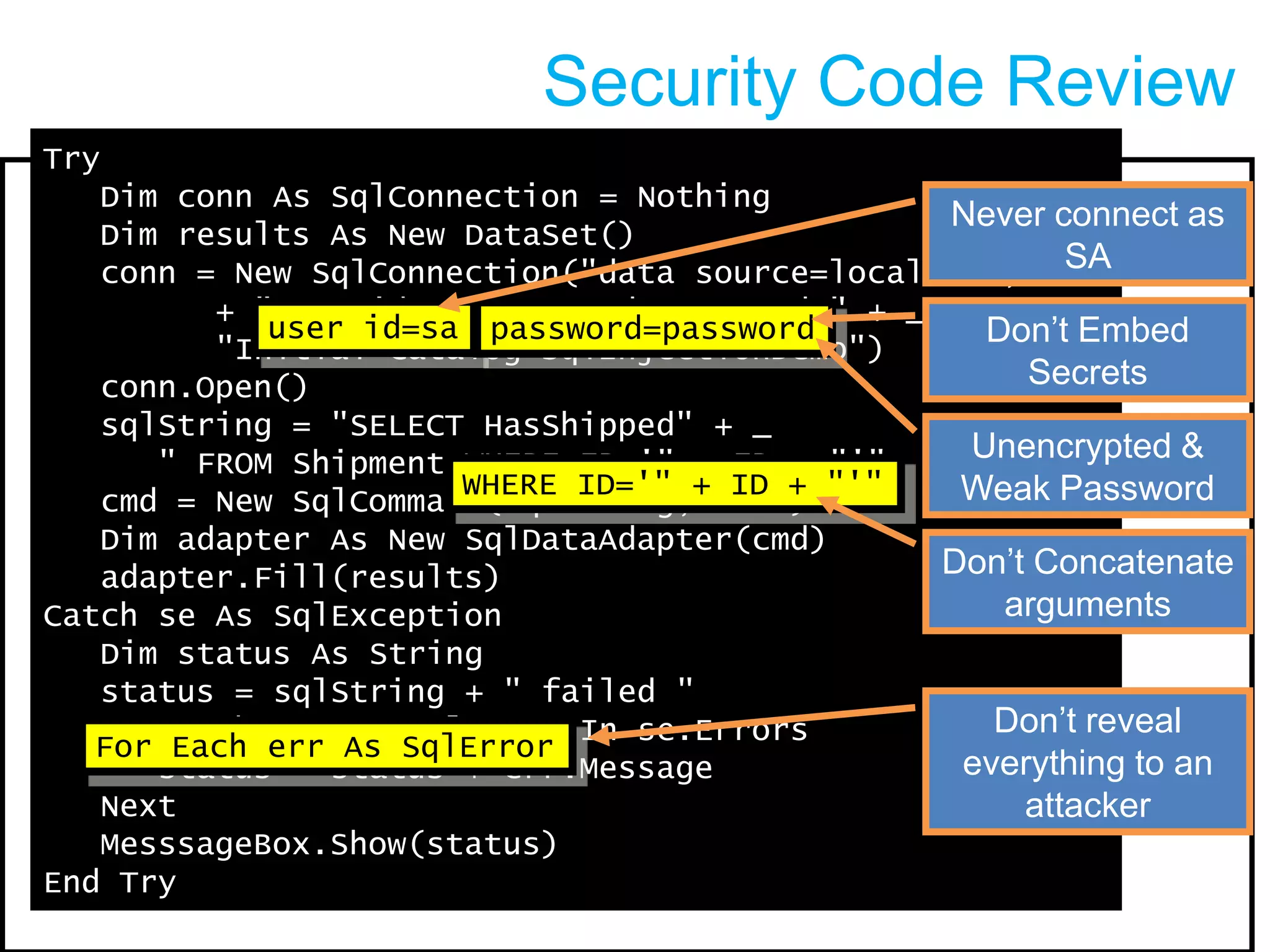 The underlying DLL (NTDLL.DLL) not vulnerableCode made more conservative during Security PushIIS 6.0 not running by default on Windows Server 2003Even if it was vulnerableDefense in Depth (MS03-007)Windows Server 2003 UnaffectedMicrosoft Security Bulletin MS03-007Unchecked Buffer In Windows Component Could Cause Server Compromise (815021)Originally posted: March 17, 2003 Impact of vulnerability: Run code of attacker&apos;s choiceMaximum Severity Rating: CriticalAffected Software: Microsoft Windows NT 4.0 Microsoft Windows 2000 Microsoft Windows XP Not Affected Software:Microsoft Windows Server 2003