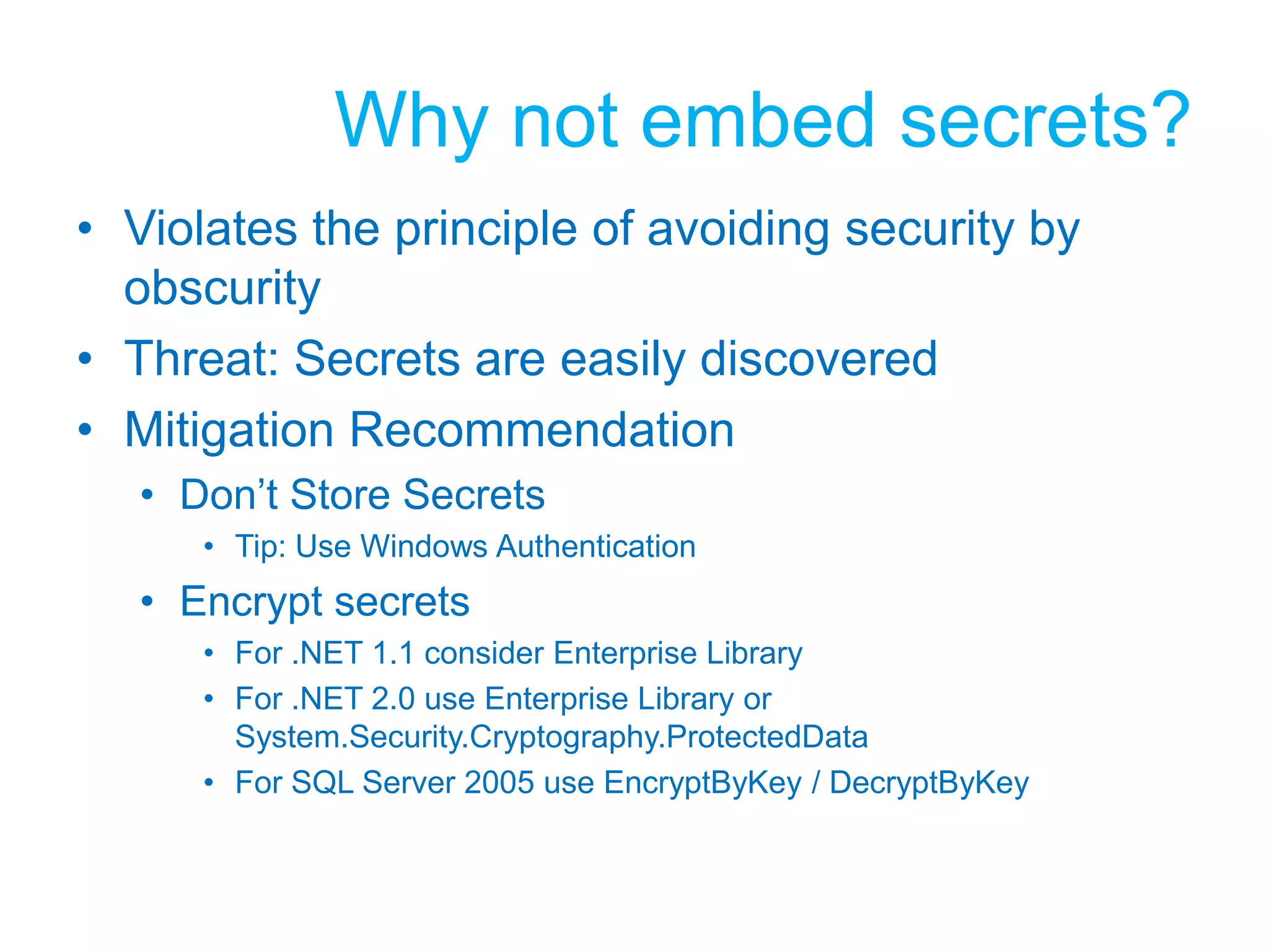 The underlying DLL (NTDLL.DLL) not vulnerableCode made more conservative during Security PushIIS 6.0 not running by default on Windows Server 2003Even if it was vulnerableIIS 6.0 doesn’t have WebDAV enabled by defaultEven if it was runningMaximum URL length in IIS 6.0 is 16kb by default (&gt;64kb needed) Even if it did have WebDAV enabledDefense in Depth (MS03-007)Windows Server 2003 UnaffectedMicrosoft Security Bulletin MS03-007Unchecked Buffer In Windows Component Could Cause Server Compromise (815021)Originally posted: March 17, 2003 Impact of vulnerability: Run code of attacker&apos;s choiceMaximum Severity Rating: CriticalAffected Software: Microsoft Windows NT 4.0 Microsoft Windows 2000 Microsoft Windows XP Not Affected Software:Microsoft Windows Server 2003