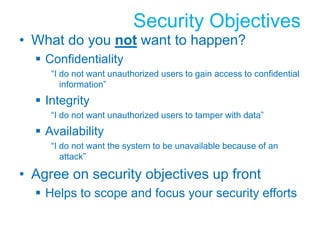 Security User StoriesDescribes something the bad guy wants to do (a threat)Short and to the point