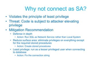 The underlying DLL (NTDLL.DLL) not vulnerableCode made more conservative during Security PushIIS 6.0 not running by default on Windows Server 2003Even if it was vulnerableIIS 6.0 doesn’t have WebDAV enabled by defaultEven if it was runningDefense in Depth (MS03-007)Windows Server 2003 UnaffectedMicrosoft Security Bulletin MS03-007Unchecked Buffer In Windows Component Could Cause Server Compromise (815021)Originally posted: March 17, 2003 Impact of vulnerability: Run code of attacker's choiceMaximum Severity Rating: CriticalAffected Software: Microsoft Windows NT 4.0 Microsoft Windows 2000 Microsoft Windows XP Not Affected Software:Microsoft Windows Server 2003