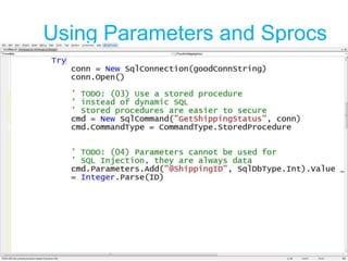 AgendaThreat AnalysisBasic Security ConceptsSecurity Code ReviewSummary / Q&A