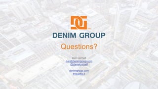 ©  2018  Denim  Group  – All  Rights  Reserved
Questions?
Dan  Cornell
dan@denimgroup.com
@danielcornell
denimgroup.com
threadfix.it
 