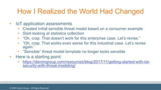 An Updated Take: Threat Modeling for IoT Systems | PDF