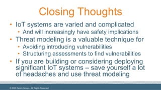 An Updated Take: Threat Modeling for IoT Systems | PDF