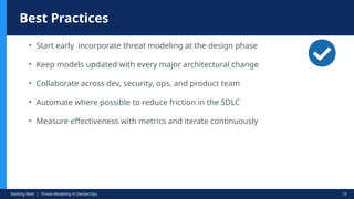 Threat Modeling in DevSecOps Visual Guide | PPTX