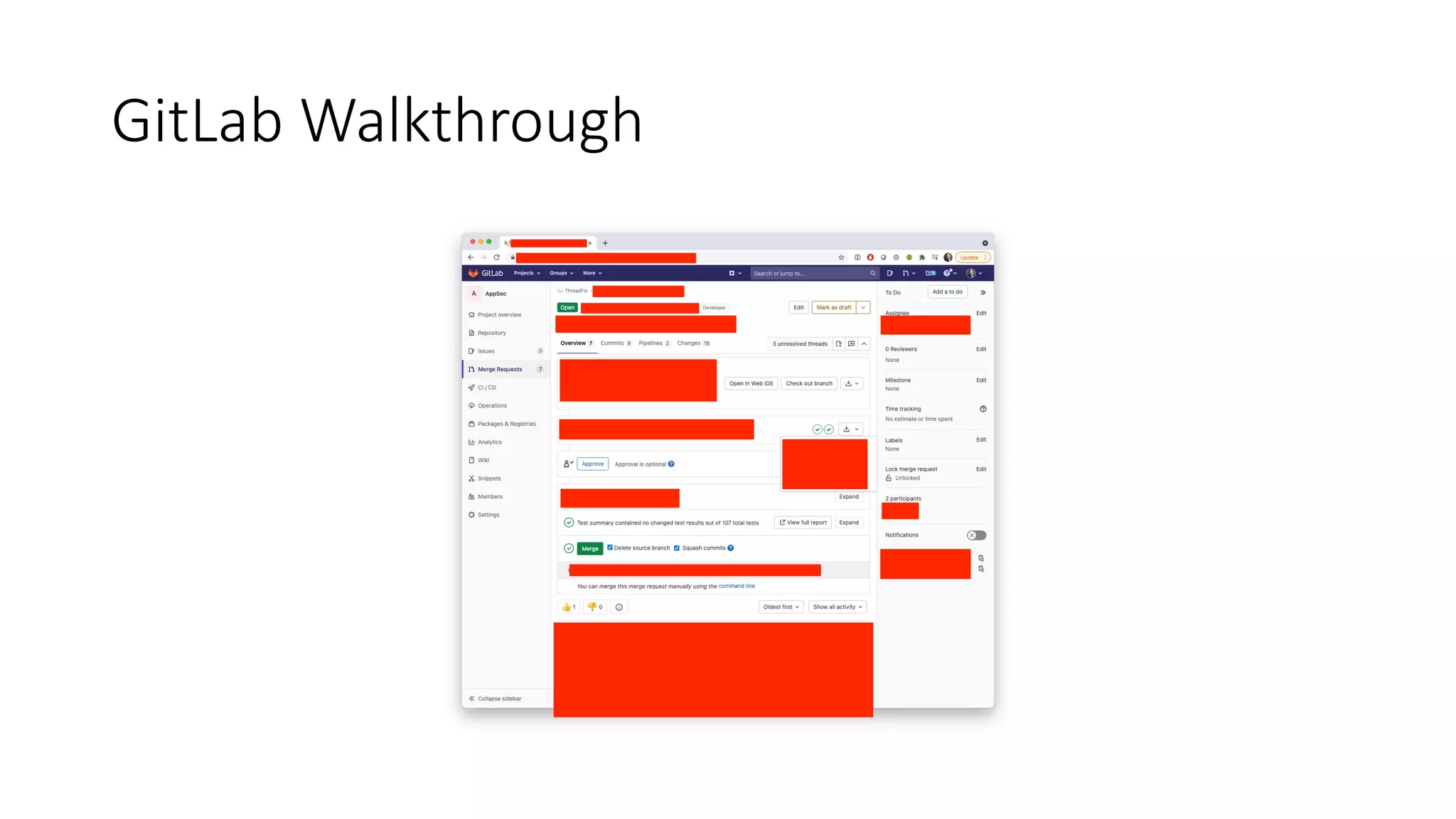 GitLab Walkthrough
 