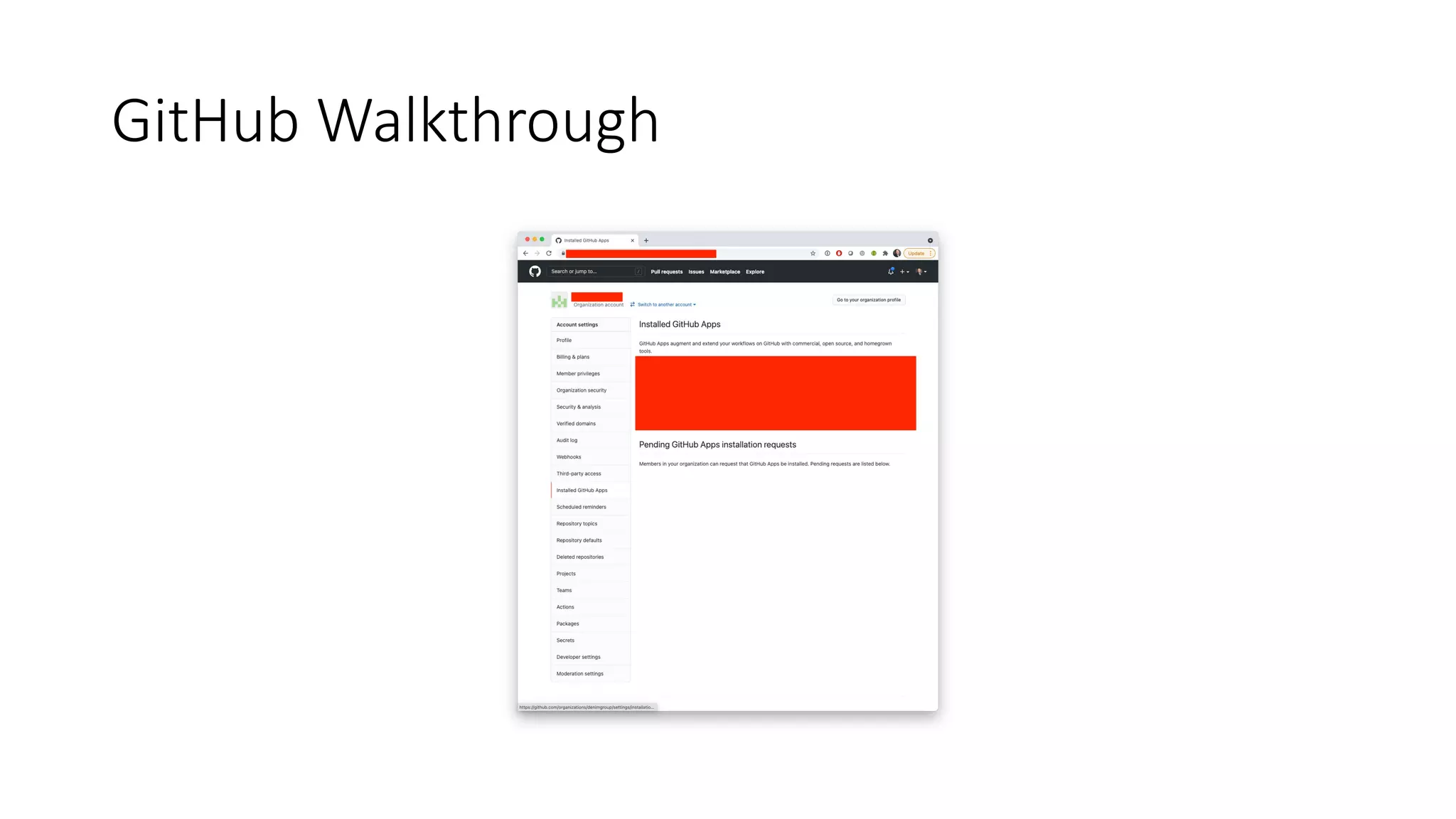 GitHub Walkthrough
 
