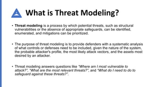 Threat modelling(system + enterprise) | PPTX