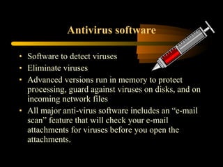 Processing Software Virus Threats to an information system | PPT