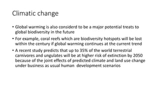 Threats to biodiversity | PPTX