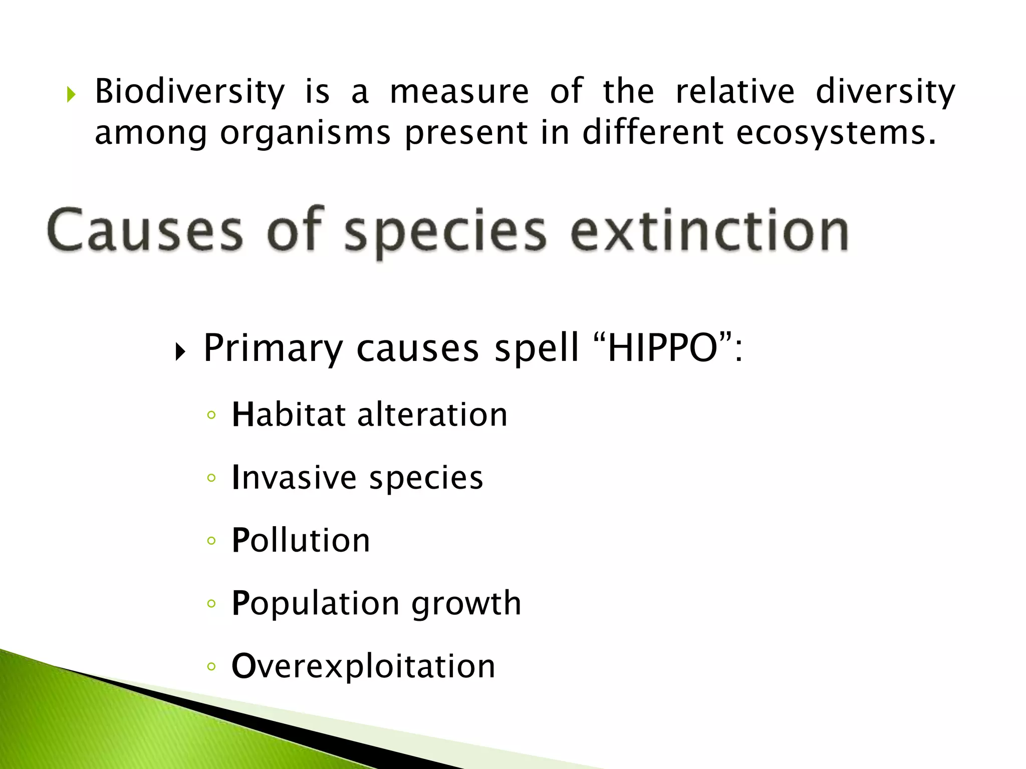 Threats to biodiversity | PPTX