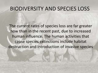Threats to biodiversity | PPT