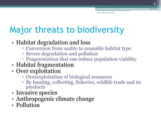 Threats to biodiversity 2018 | PPTX