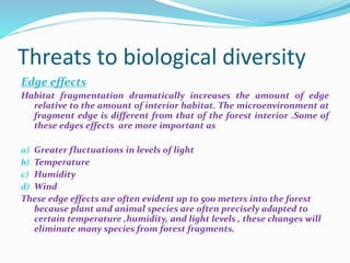 Threats to biological diversity | PPTX