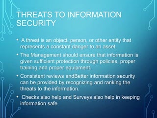 Threats to information security | PPTX