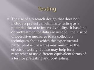 Threats to internal and external validity | PPTX