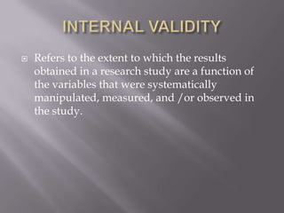 Threats to internal and external validity | PPTX