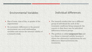 Threats to Internal Validity | PPTX