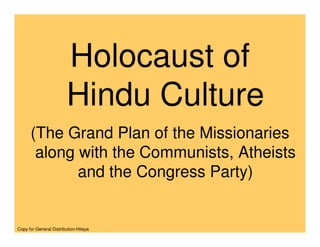 Threat To Hinduism