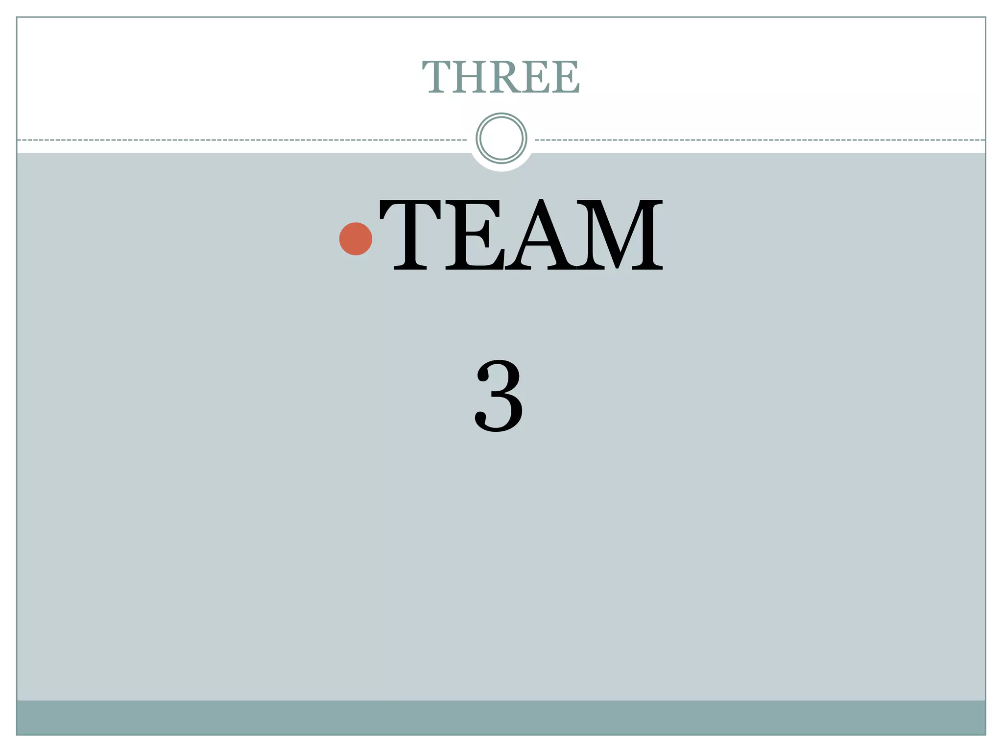 THREE
TEAM
3