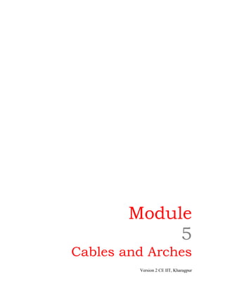 Module
5
Cables and Arches
Version 2 CE IIT, Kharagpur
 