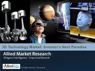 3D Technology Market: Investor’s Next Paradise

 