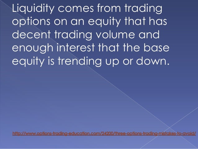 Stock options trading mistakes