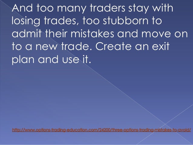 Option trader mistakes