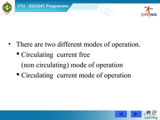 Power Electronics by Prof. M. Madhusudhan Rao 8080
• There are two different modes of operation.
 Circulating current free
(non circulating) mode of operation
 Circulating current mode of operation
 