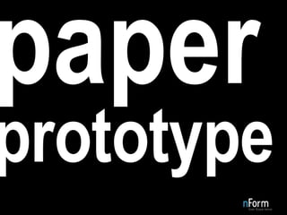 paper prototype 