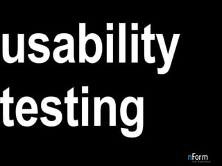 usability testing  