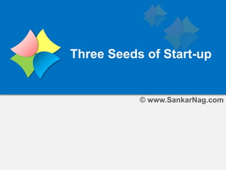 Three Seeds of Start-up
© www.SankarNag.com
 