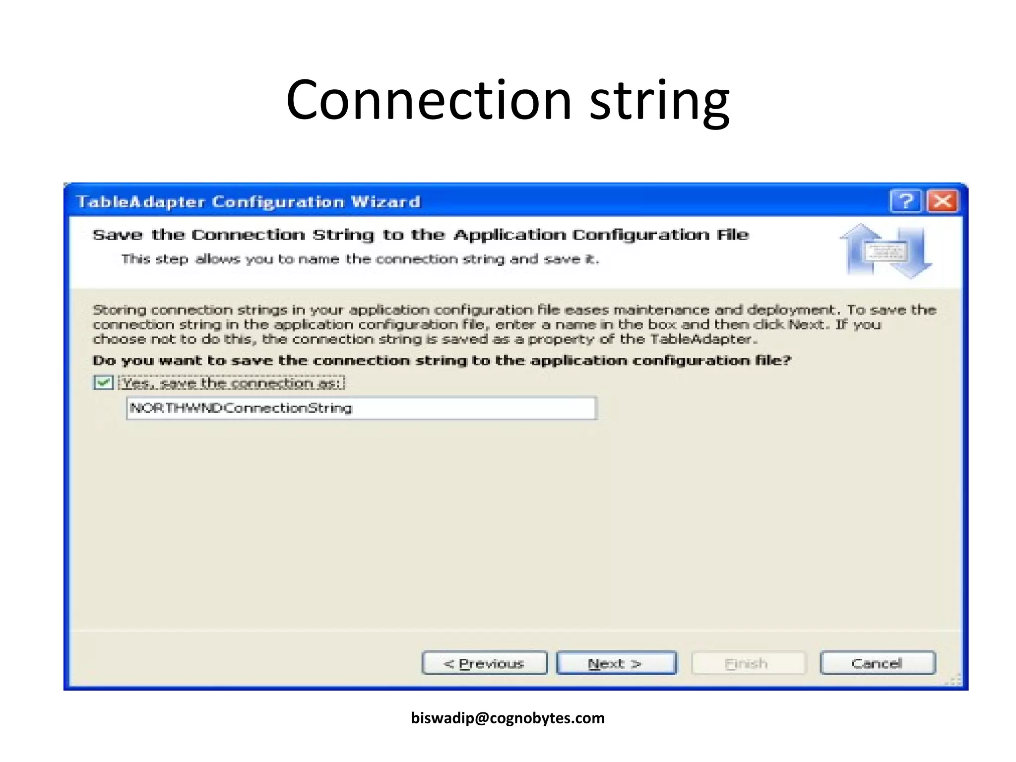 Connection string [email_address] 