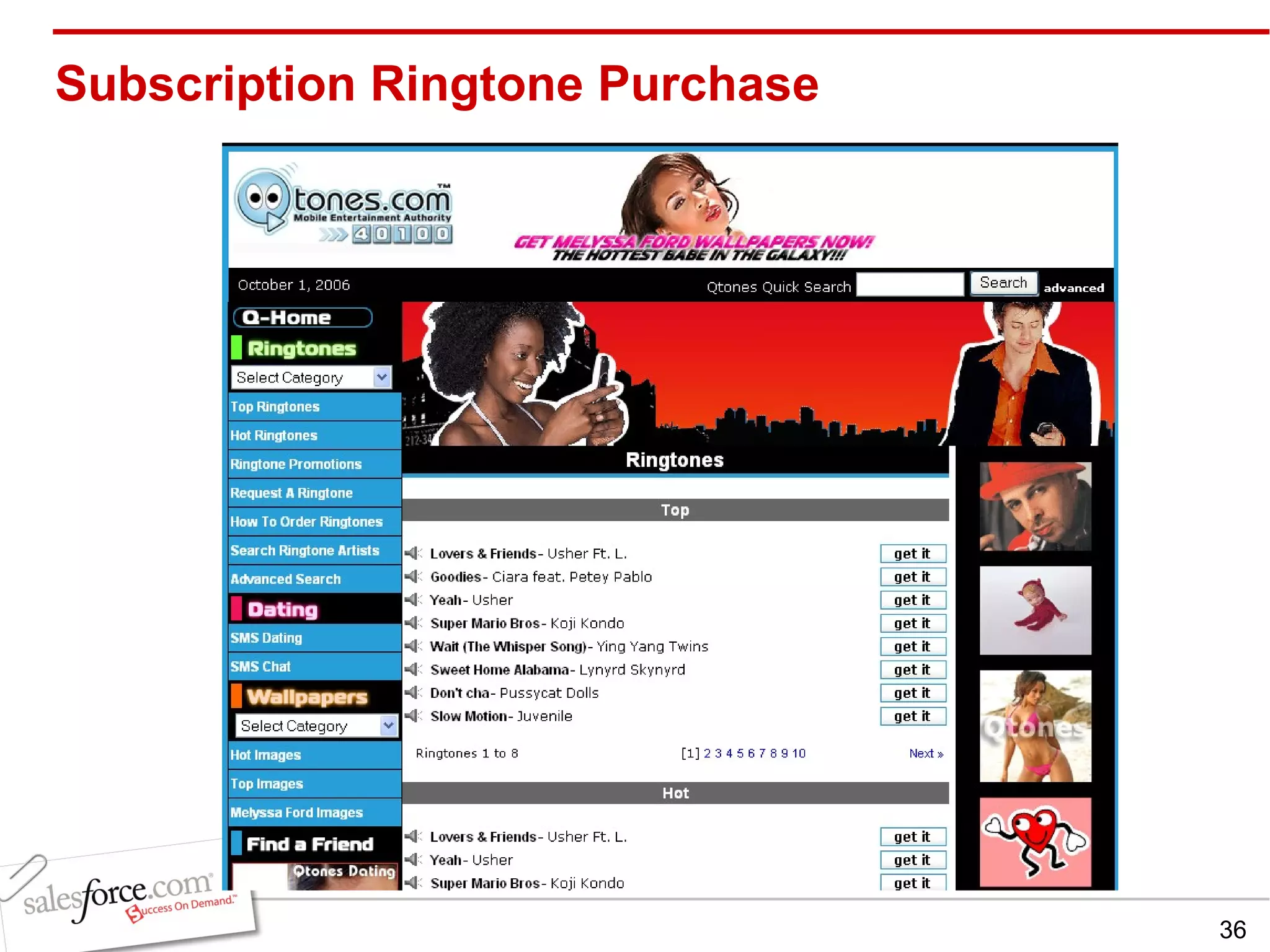 Subscription Ringtone Purchase 
