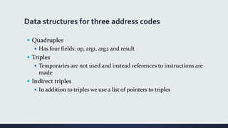 Three address code In Compiler Design | PPT