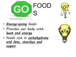 Three Basic Foods Three basic food groups | PPTX