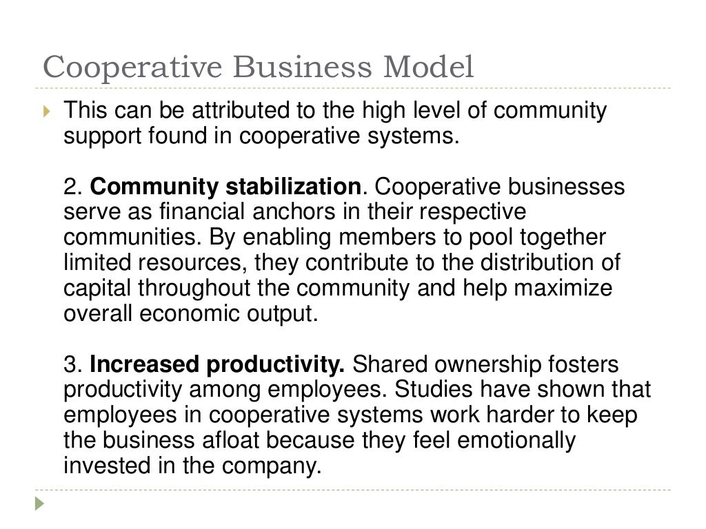 Three Benefits of a Cooperative Business Model