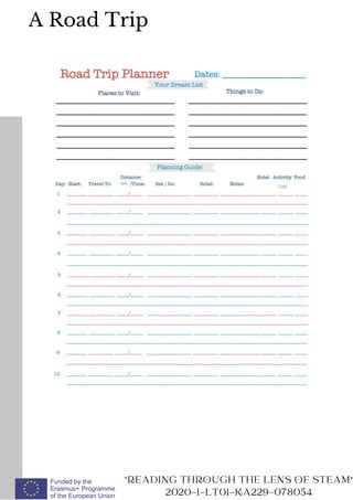 READING THROUGH THE LENS OF STEAM
2020-1-LT01-KA229-078054
A Road Trip
 