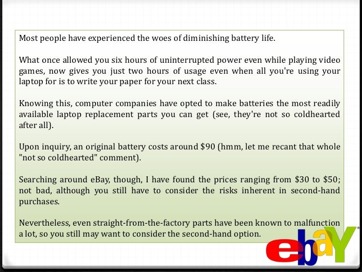 Three cheap laptop computer replacement parts on ebay