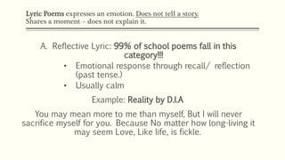 Three Classifications of Poetry | PPTX