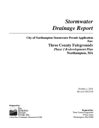 Three County Fairgrounds Stormwater Drainage Report 10-25-2010