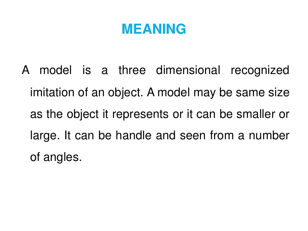 Audio Visual Aids 3 Dimensional aids