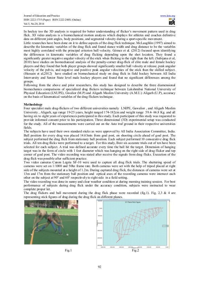 Three dimensional biomechanical analysis of the drag in penalty corne…