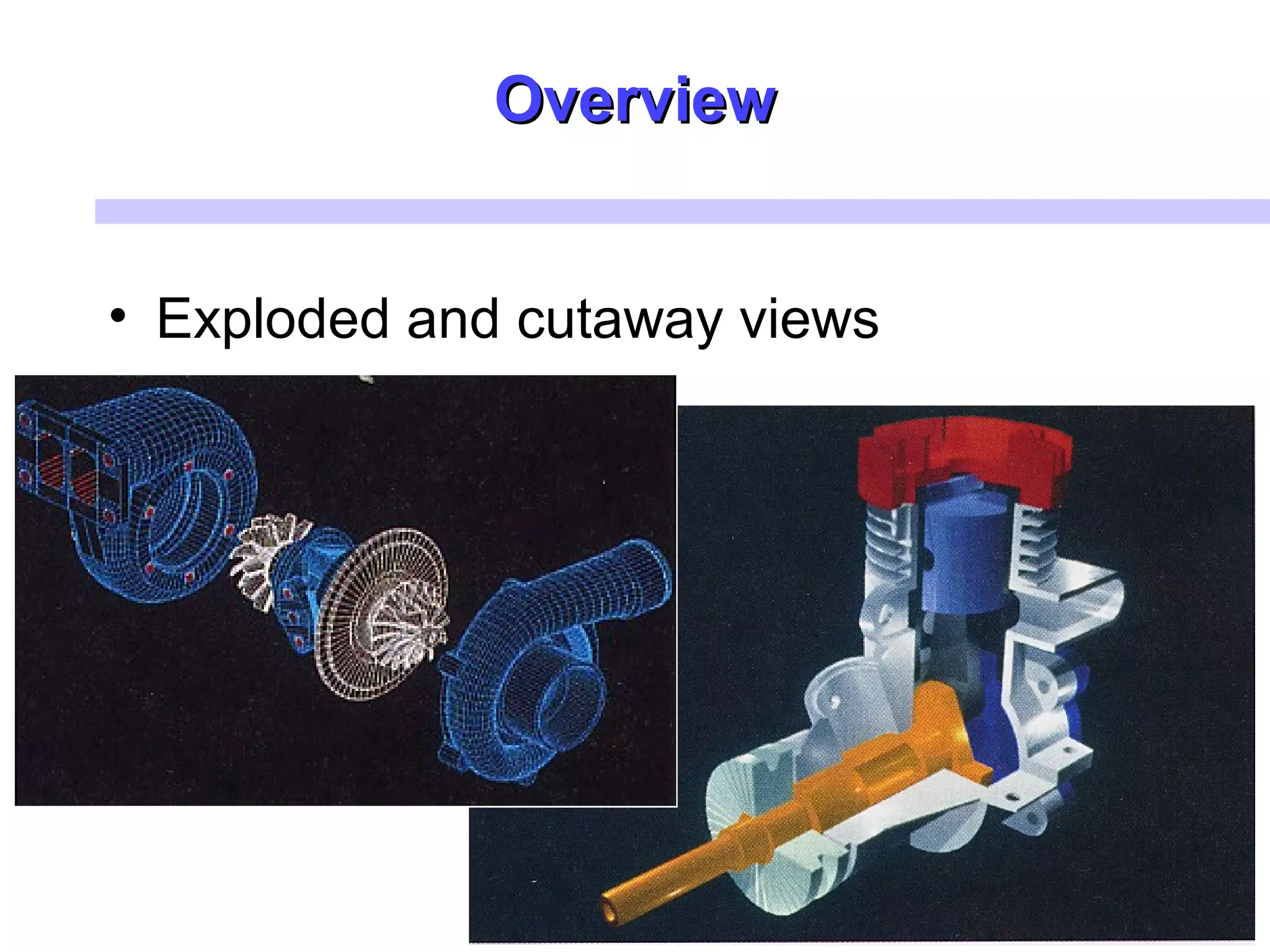 OverviewOverview
• Exploded and cutaway views
 