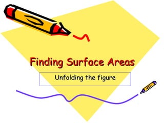 Finding Surface Areas
     Unfolding the figure
 