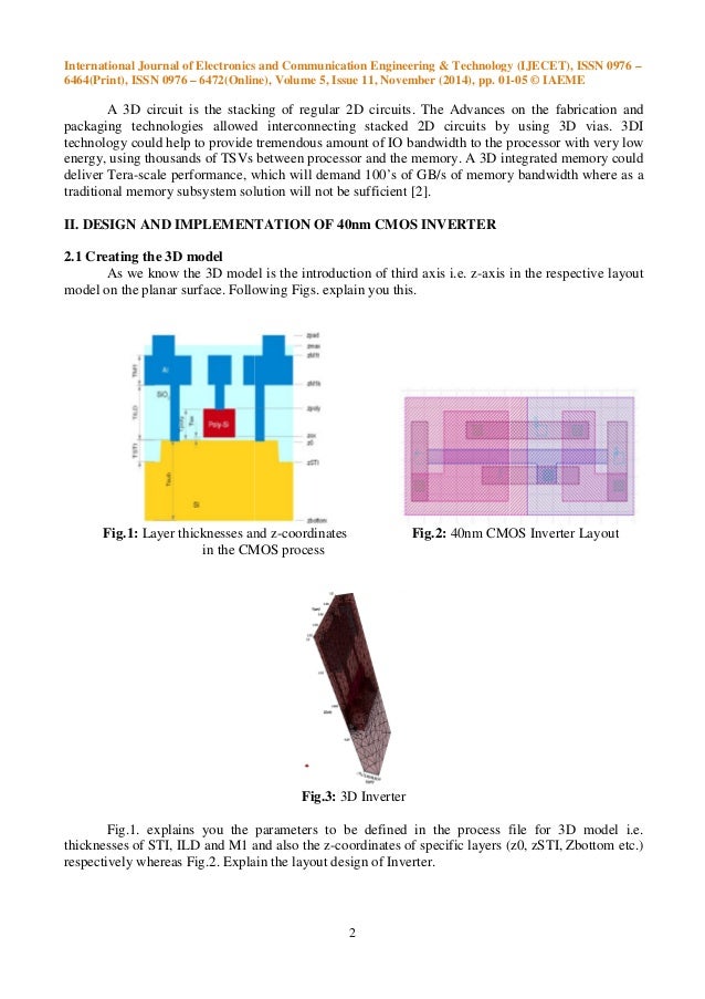 Cmos Inverter 3D / Figure 8 From Three Dimensional ...