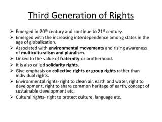 Generations Rights Comprehensive Overview of the Three Generations of Human Rights and ...